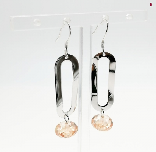 Aretes largos de cristal